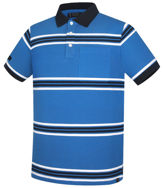 Pilbara Mens Y/D Striped Pocket S/SPolo Shirt