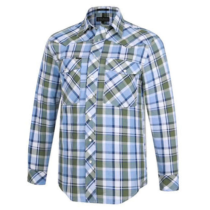 Pilbara Mens Western Snap Button L/S Shirt