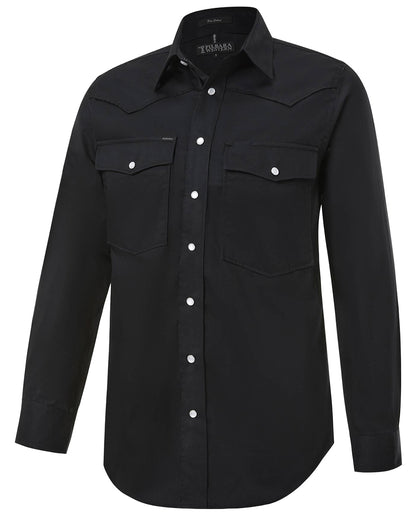 Pilbara Mens Western Snap Button L/S Shirt