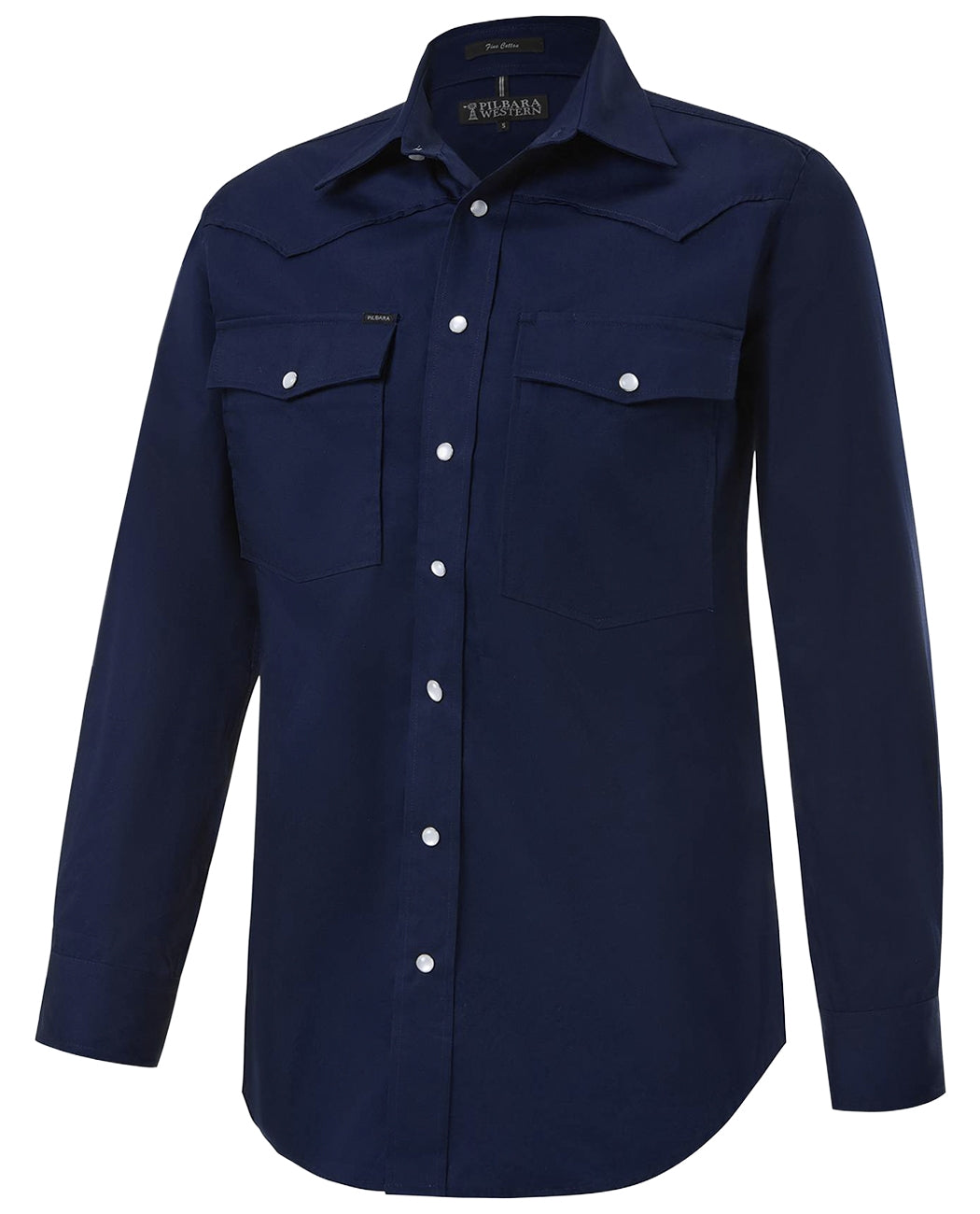 Pilbara Mens Western Snap Button L/S Shirt