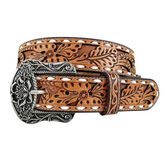 Roper Womens Genuine Leather Floral Hand Tooling with Cut outs