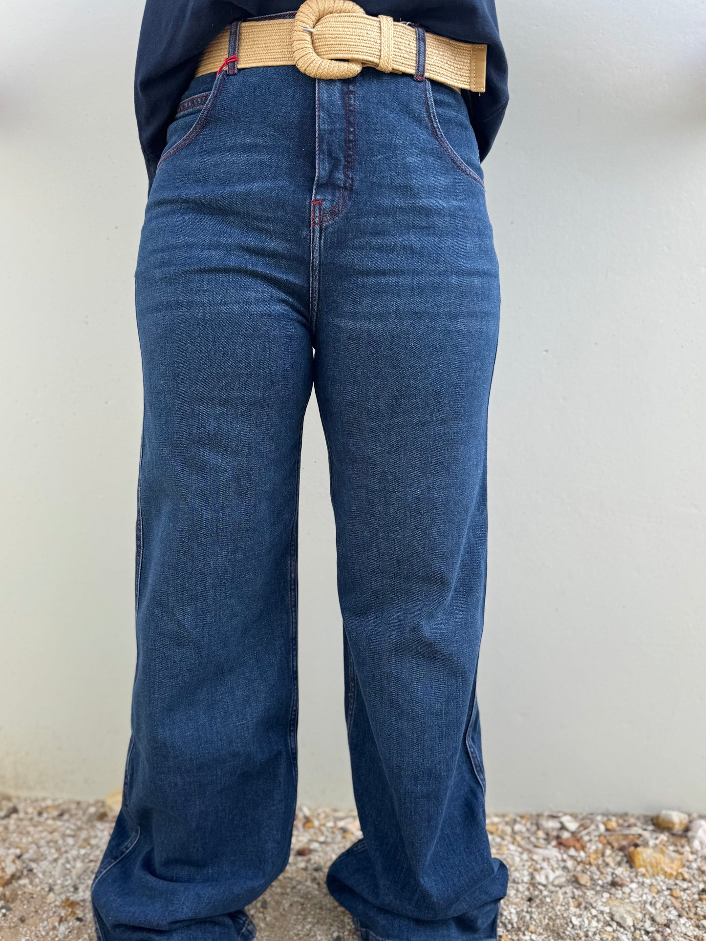 S.Kidman Womens Yarra High Waist Wide Leg Jeans