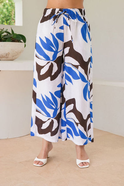 See Saw Womens 100% Linen Drawstring Pants