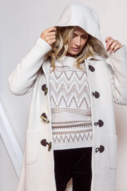 See Saw Womens 100% Boiled Wool Duffle Coat