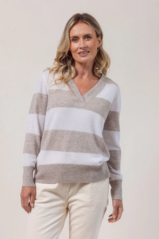 See Saw Womens 100% Merino Wool V Neck Sweater