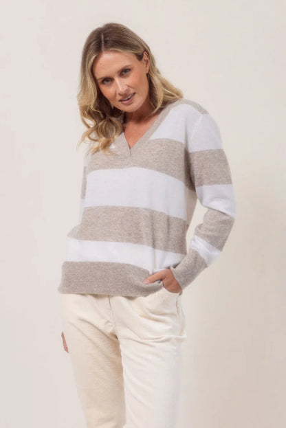 See Saw Womens 100% Merino Wool V Neck Sweater