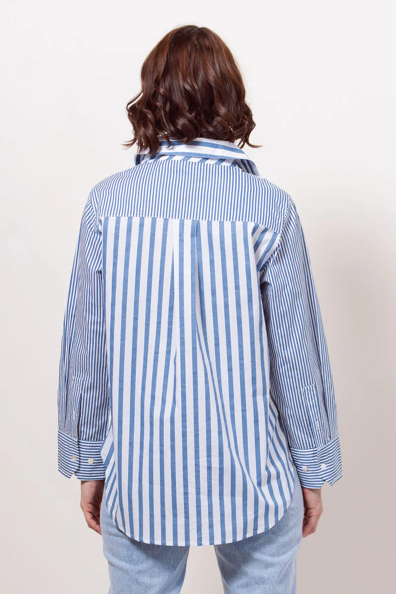 See Saw Womens 100% Cotton Stripe L/S Shirt