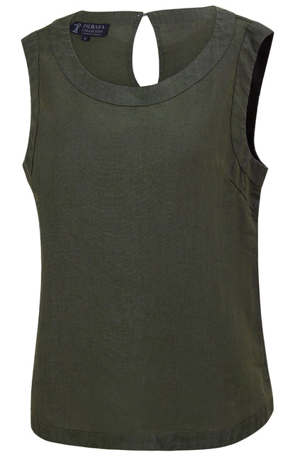 Pilbara Womens Gabriella Linen Singlet