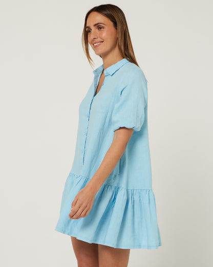 Pilbara Womens Monica Linen 3/4 Sleeve Dress