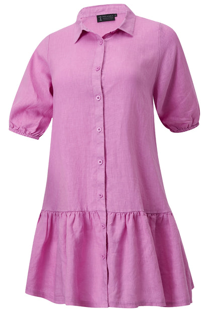 Pilbara Womens Monica Linen 3/4 Sleeve Dress