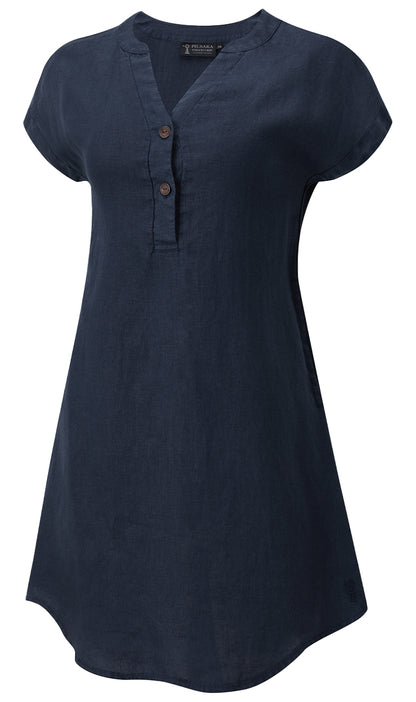 Pilbara Womens Alina Linen Cap Sleeved Dress