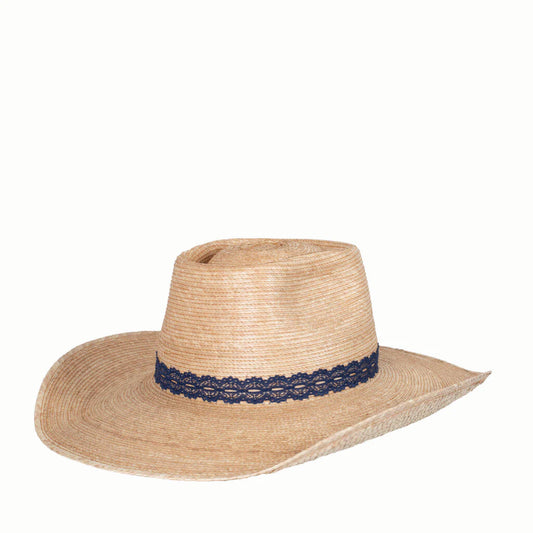Sunbody Hat 4.5 inch Brim Reata 3 Navy Lace