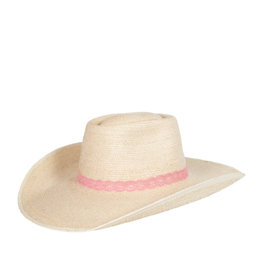 Sunbody Hat 4.5 inch Brim Reata 3 Pink Lace
