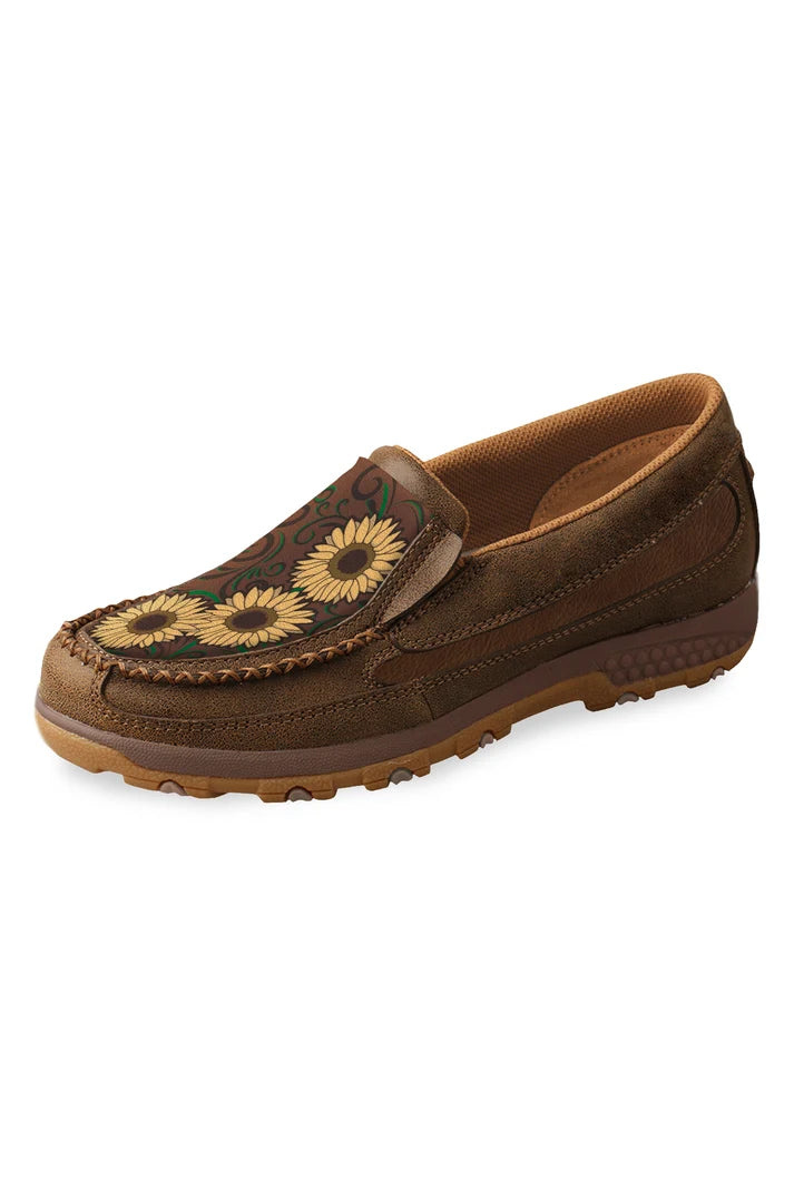 Twisted X Womens Sunflower C/S Mocs Slip On