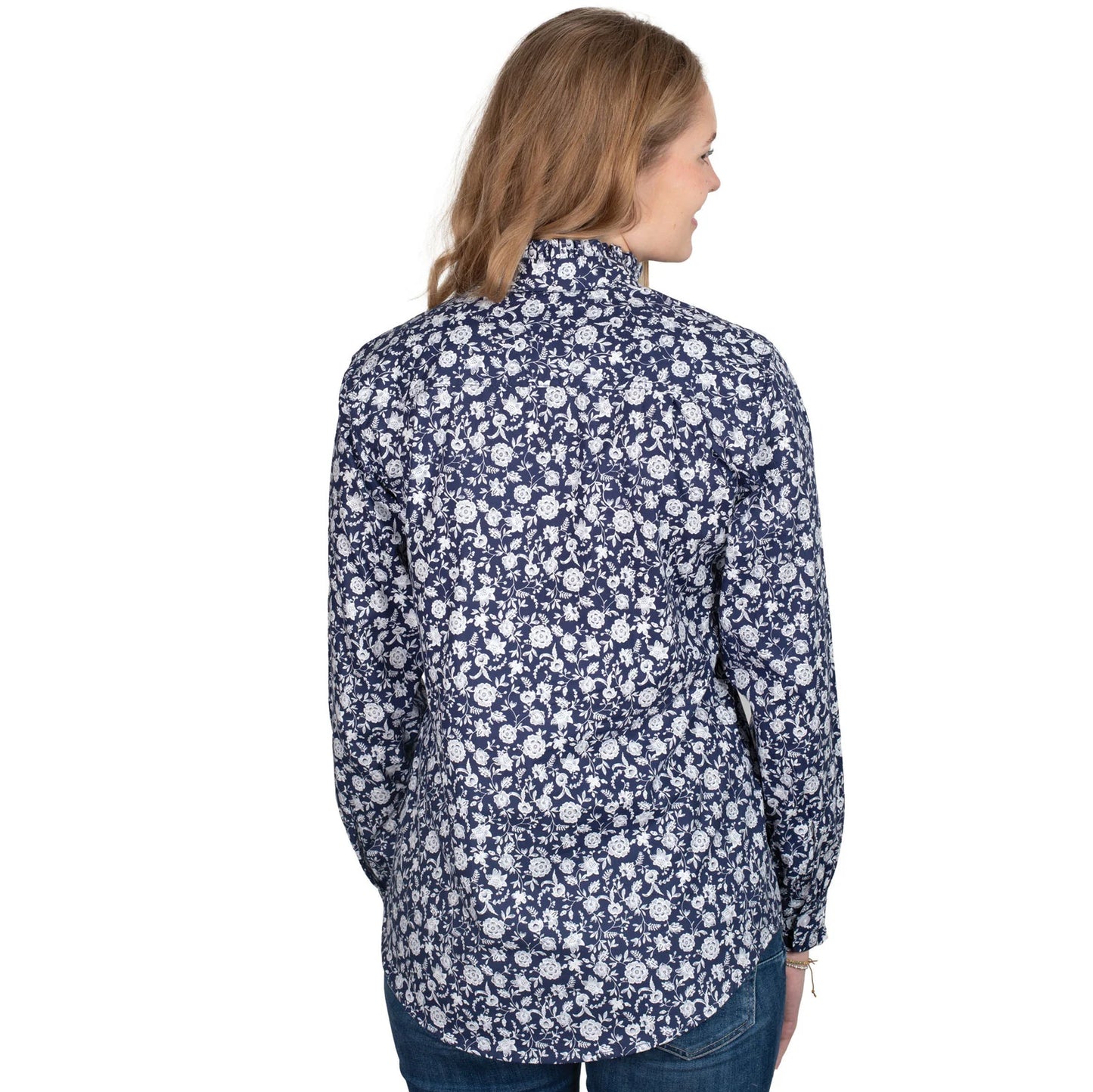 Just Country Womens Abbey Frills Full Button Print WorkShirt