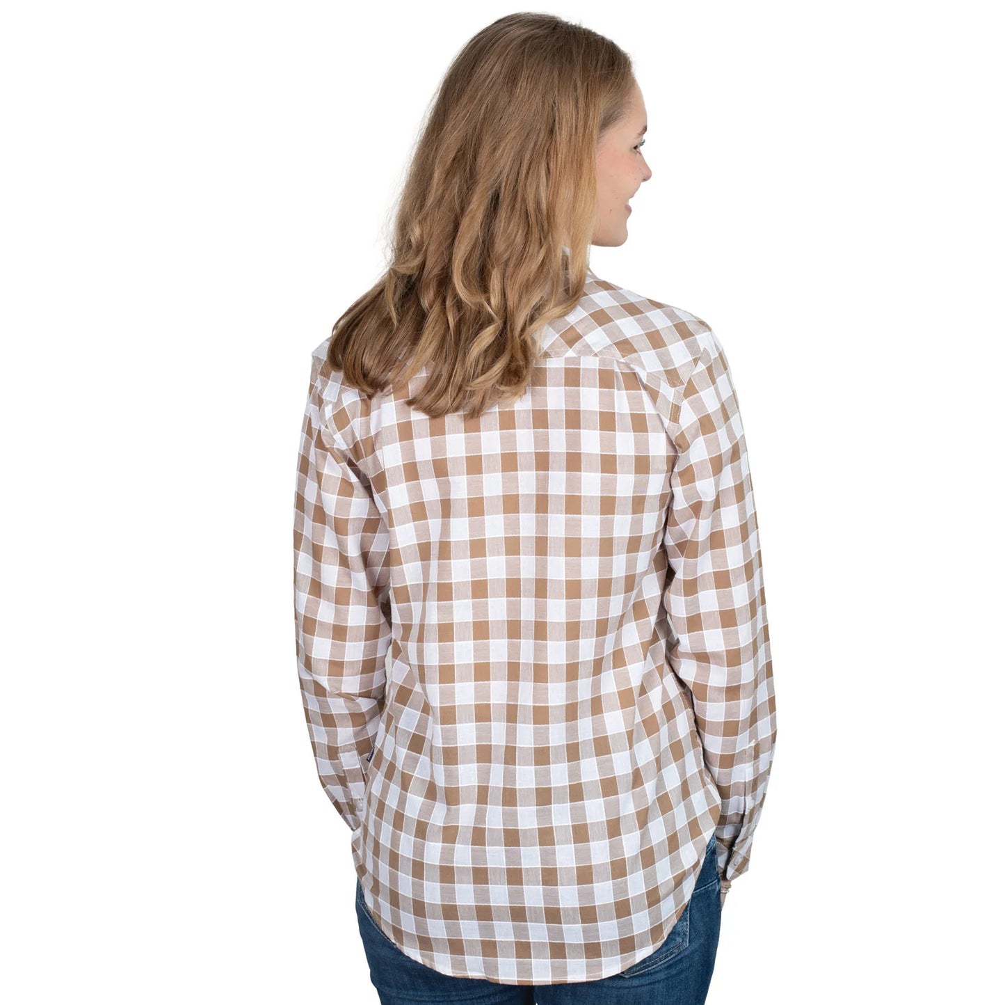 Just Country Womens Abbey Full Button Print Workshirt
