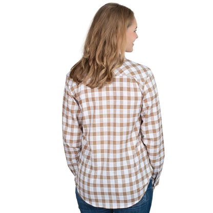 Just Country Womens Abbey Full Button Print Workshirt