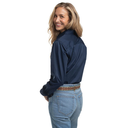 Just Country Womens Jahna Trim 1/2 Button L/S Shirt