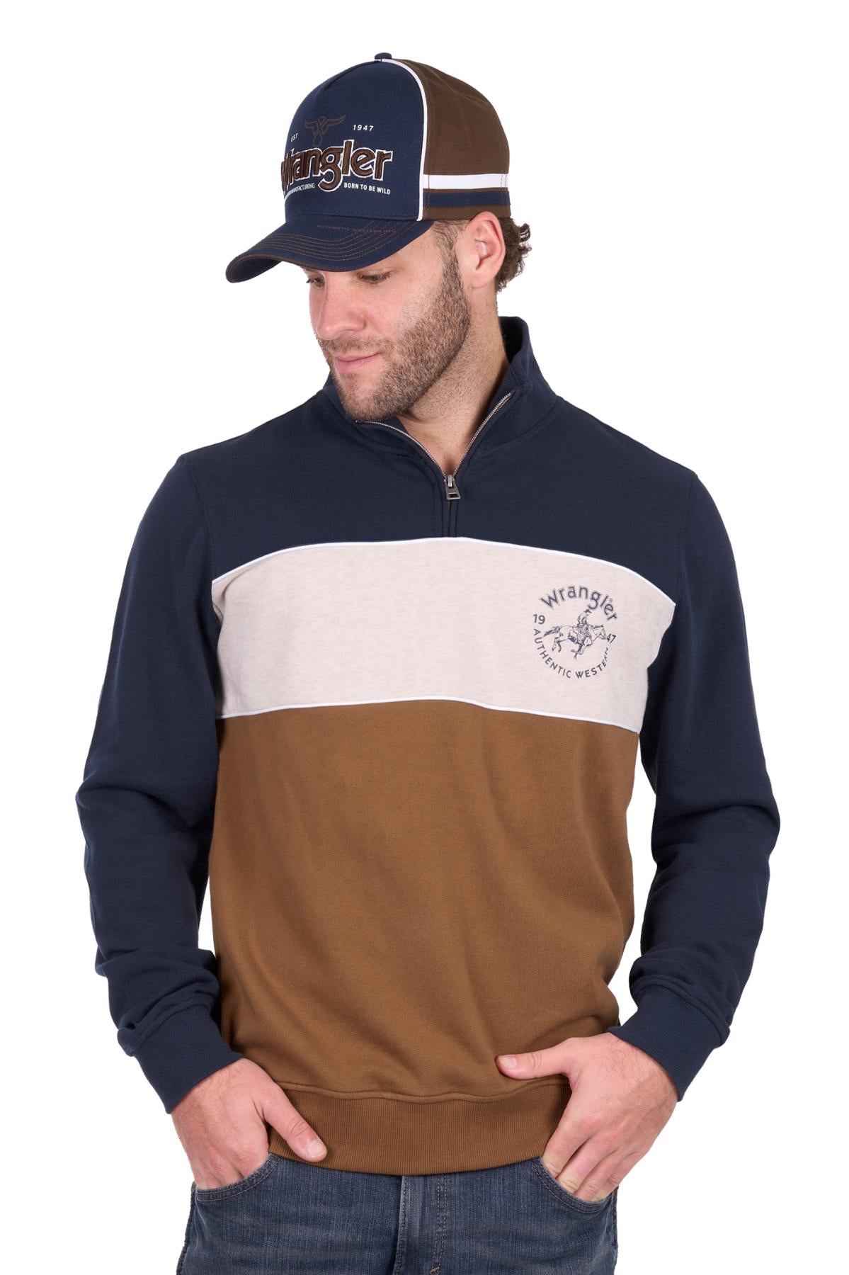 Wrangler Mens Steve 1/4 Zip Pull Over