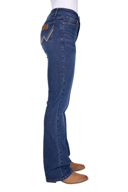 Wrangler Womens Laura High Rise Boot Cut Jeans