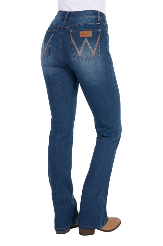 Wrangler Womens Bailey Etta High Rise Boot Cut Jeans 34 Leg