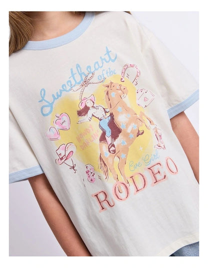 Eve Girl Womens Lasso Ringer Tee